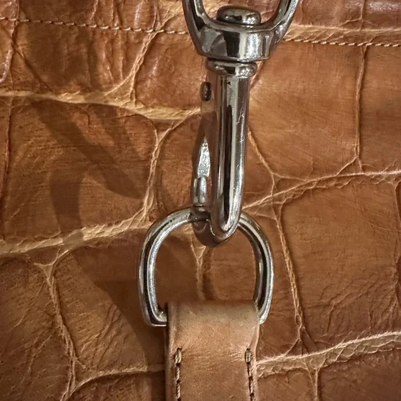 Dooney & Bourke Caramel Croc-Embossed Shoulder Bag - Picture 4 of 11